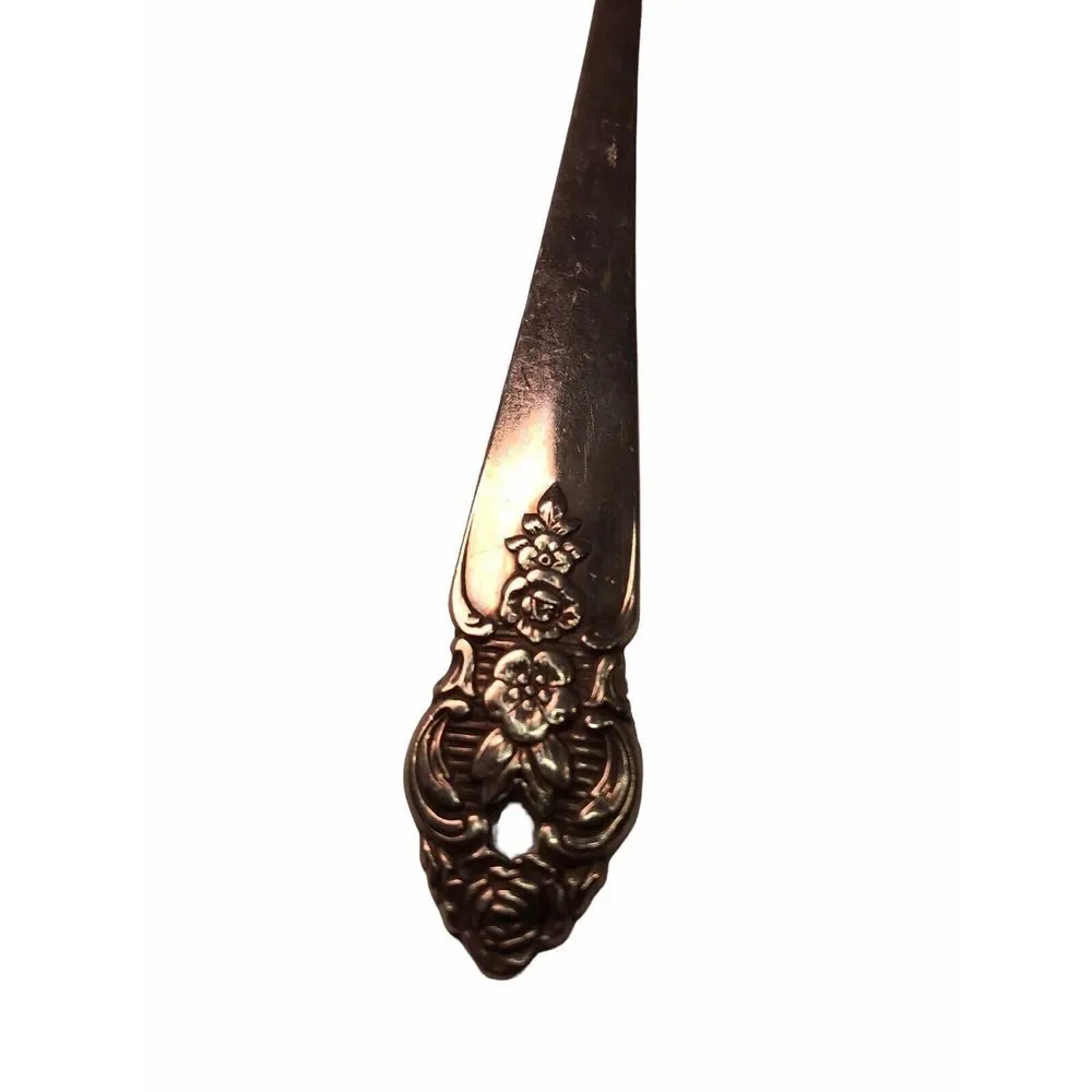 Vintage Flatware Fork Distinction silver plate by oneida Large serving fork 8.5